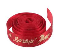 DOITOOL Red Polyester Ribbon Year of The Horse 2026 Decorations Wrapping Wired Easy Application Ribbon for Floral Arrangement Bow Making Festive Elegant