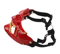 DOITOOL Red Samurai Half Face Resin Mask for Halloween Cosplay Parties