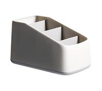 DOITOOL Remote Control Storage Box Multi-Grid Desk Organiser with 4 Compartments Plastic Household Storage Box for Tv Remote Makeup Brushes Office Supplies Home Bedroom Bathroom 7.09 X 3.94 X 3.90 in