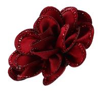 DOITOOL Removable White Polyester Shoe Flower Clips with Rhinestone Detailing for Women Versatile and Detachable Shoe Accessories Featuring Three Dimensional Rose Design for Crafts