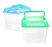 DOITOOL Reptile Feeding Box Plastic Ventilated Pet Box for Small Pets and Geckos, Transporting Animals and Living Foods Random Color