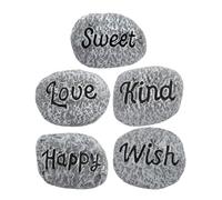 DOITOOL Resin Decorative Pebbles for Crafts, 5pcs Multi-function Flowerpot Stones, Bright Colours, Suitable for Fish Tank and Rock Gardens