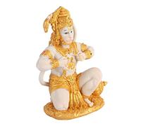 DOITOOL Resin Monkey Statue Single-knee Kneeling Design As Home Ornament Buddha Sculpture Southeast Asian Style Buddha Statue for Indoor Decor Crafted from Resin Material