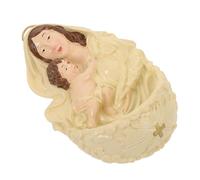 DOITOOL Resin Nativity Wall Plaque Compact Sacred Art with Mary and Jesus for Prayer Corner Decor Christian Christmas Ornament for Baptism First Communion Catholic Home and Church Wall