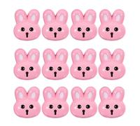 DOITOOL Resin Rabbit Buttons 12pcs Pink Easy to Sew for DIY Crafts Project and Clothing Replacement Button