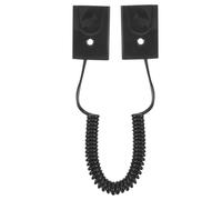 DOITOOL Retractable Anti-lost Remote Control Holder with Self-adhesive Abs Mount, Quick Installation Phone Tether Lanyard for Tvs and Phones, Minimalist Black Spring Cable for Home