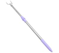 DOITOOL Retractable Clothesline Rod Telescopic Aluminum Closet Pole with Hook Space-saving Laundry Reach Stick for Home Drying and Clothing Storage Purple Classic Design