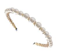 DOITOOL Retro Pearl Headband for Daily Use and Party, Elegant Alloy and Plastic Material, Lightweight and Easy to Carry Hair Accessory No Color Fading, for Brides
