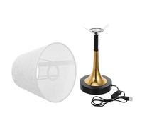 DOITOOL Retro Small Bedside Table Lamp with Fabric Shade USB Button Warm LED Light Eye Friendly Soft Glow for Bedroom Dorm Office Patio Compact Vintage Design for Cozy Reading and Relaxing