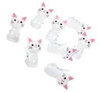 DOITOOL Reusable Cat-Shaped Chip Bag Clips 8Pcs White Multi-Purpose Food Sealers for Kitchen Snack and Coffee Bag Use