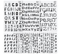 DOITOOL Reusable English Alphabet Stencils for Painting and Art Works, Pet Material Drawing Mold Templates, Hollow-Out Letter Stencils for Ceramics and Fabric DIY Creative Projects