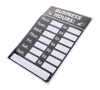 DOITOOL Reusable Self-Adhesive Business Hours Sticker Thickened Sunproof Store Opening Sign Label for Shops and Banks Black Writable Opening Sign with Strong Adhesive for Smooth Surfaces