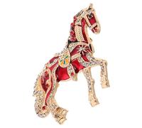 DOITOOL Rhinestone Running Horse Pin for Social Gatherings Versatile Accessory with Enamel and Vibrant Colors, Elegant Palace Style Brooch 2026 Chinese New and Birthday Celebrations