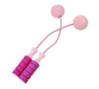 DOITOOL Ropeless Jump Rope Cordless Skipping Rope with Weighted Balls, Pink Pvc Eva, Sweat-absorption, for Fitness and Leisure Slimming, Indoor Exercise