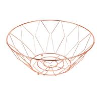 DOITOOL Rose Gold Iron Art Fruit Basket Mesh Snack Storage Rack Multifunctional Vegetable Holder for Kitchen Dining Room Home Organization