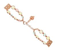 DOITOOL Rose Gold Metal Pearl Jewelry Watch Strap for Watch and Stylish Luxury Wristband for Men and Women Comfortable Breathable Replacement Band