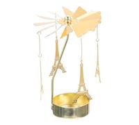 DOITOOL Rotatable Iron Art Candle Holder with Eiffel Tower Pendants Elegant Wedding Decor for Xmas Parties and Romantic Home Decoration Centerpiece