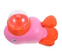 DOITOOL Rotating Dog Food Dispenser with Button Whale-shaped Interactive Pet Treat Puzzle Feeder for Indoor Training Controlled Feeding Abs Material Enhances Obedience and Positive