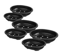 DOITOOL round Plant Pots Minimalist and Appearance with Drainage Holes 6pcs Space-saving Design for Indoor Plants and Flowers Suitable for Balcony Garden Use