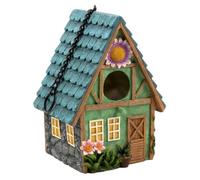 DOITOOL Rustic Style Resin Bird Breeding Nest Provides a Hideaway for Birds for Garden Decoration and Backyard Wildlife