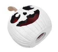 DOITOOL Rustic White Resin Jack O Lantern Figurine Pumpkin Sculpture for Halloween Desktop Decoration, Fade Resistant and Longterm Use, for Office Desks and Escape Rooms