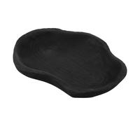 DOITOOL Rustic Wooden Hummingbird Serving Bowl with Butterfly Watering Station, Large Black Paulownia Outdoor Freestanding Bird Bath for Garden Patio and Balcony Wildlife