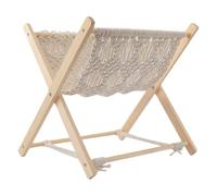 DOITOOL Rustic Woven Magazine Rack Hand-woven Wood Folding Storage Basket for Newspapers and Small Items, Beige Colour, for Apartment and Hotel Living Spaces, Declutter and Organise