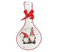 DOITOOL Santa Claus Spoon Rest Ceramic Christmas Spoon Rest kitchen Stove Spoon Holder Modern Farmhouse Spoon Rest Christmas Party Decorations