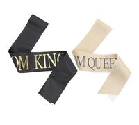 DOITOOL Sash Shoulder Fine for Graduation Straps Craftsmanship Cloth 2pcs Week Sashes with Adjustable Season Decorations Party and Parties, Prom King and Queen