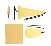 DOITOOL Saxophone Cleaning Kit Cotton Cloth and Natural Bristle Brush for No Lint and Good Water Absorption, for Saxophone Maintenance and Can be Put in Bag or Backpack Random Color