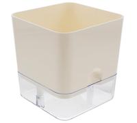 DOITOOL Self-adhesive Automatic Watering Planter for Indoor Plants Transparent Square Succulent Pot with Removable Design Space-saving Wall Hanging Flowerpot for Home and Office Gardening
