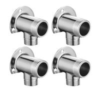 DOITOOL Shower Mount Base Zinc Alloy Installation Kit 4Pcs for Surface Mounted Shower Mixer Exposed Tap Base Conversion Bathroom Bar Fixing Kit 2.2X2X1.8 Inch