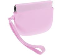 DOITOOL Silicone Coin Purse Portable Self-Closing Small Pouch for Women Travel Protective Compact Wallet with Alloy Frame Purple