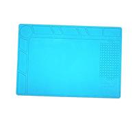 DOITOOL Silicone Repair Bench Mat Blue Heat Insulation Working Mat Repairing Pad for Phone Repairing Platform Portable Work Cushion for Repair Station