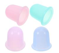 DOITOOL Silicone Vacuum Cupping Massager for Personal Sports Needs and Travel 4pcs Portable Lightweight and Flexible Skin Fit Massage Cups Effective for Cellulite Random Color for Adults