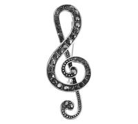 DOITOOL Silver Ladies Note Brooch Holiday Pins Women's Brooches and Pins Zinc Alloy Elegant Musical Note Style Comfortable to Wear Clothing Decoration Accessory for Special Occasions