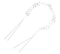DOITOOL Silver Pearl Hair Vine Flexible Design Wedding Hair Accessories for Brides and Flower, Practical Headpiece for Bride Suitable for Prom and Engagement