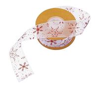 DOITOOL Silver Snowflake Ribbon Durable Xmas Gift Wrap Ribbon for Present Boxes DIY Christmas Decorations Party Favors and Crafting Wreaths