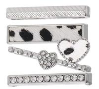 DOITOOL Silver Watch Strap Decorative Rings for Silicone Band Charms Stylish Stackable Watchband Accessories for Women Gift for Birthday Christmas Halloween Thanksgiving