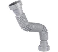 DOITOOL Sink Drain Connection Hose Flexible Sink Waste Pipe Double Head 22-76cm Adjustable Corrugated Telescopic Tube 40mm 1 1/2 inch Under Drain Extension Fitting for Kitchen Plumbing