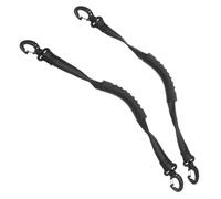 DOITOOL Ski Boot Carrier Straps with Buckle, Adjustable Shoulder Sling | Nylon Build, Reflective Tape and Hook Details, Black Finish, for Roller Skates and Snowshoes