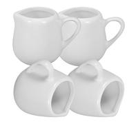 DOITOOL Small Ceramic Milk Jug 50Ml Mini Creamer Pitcher with Handle for Coffee Tea Sauce Serving Table Use