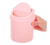 DOITOOL Small Desk Trash Can with Rotating Lid Mini Waste Bin for Office Bedroom and Countertop Compact Desktop Garbage Can for Everyday Use and Easy Waste Disposal