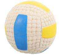 DOITOOL Small Dog Chew Ball 9.5cm Sturdy Squeaky Teething for Puppies Corgi Golden Retriever Border Collie Interactive Pet Play Ball