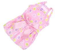 DOITOOL Small Dog Dress Breathable Sleeveless Puppy Skirt with Bowknot Lightweight Summer Pet Costume for Special Occasions and Photo Sessions Comfortable Princess Style for Small Dogs and