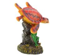 DOITOOL Small Sea Turtle Figurine Aquarium Decor Plastic Marine Animal Ornament Fish Tank Landscape Decoration Underwater Scene Accessory for Tropical Aquatic Pets