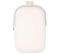 DOITOOL Small Wallet Silicone Pouch Purse Wallet Candy Color Comfortable Touch Smooth Surface Female Friends Family School Work White