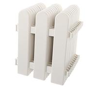 DOITOOL Small White Picket Fence for Garden, 10Pcs Decorative Garden Fences Grass Lawn Flowerbeds Plant Borders, Plastic Landscape Edging Path (20X17CM)