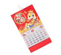 DOITOOL Snake Year Hanging Lunar Calendar Paper Pendant Traditional Chinese Style Office Decor with Intricate Design and Year Blessings Monthly Wall Hanging for Home and Festival