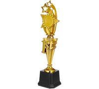 DOITOOL Soccer Trophy Star Trophy Golden Plastic Award Recognizing Outstanding Performance Motivating Participants for School Ceremonies Classroom Rewards